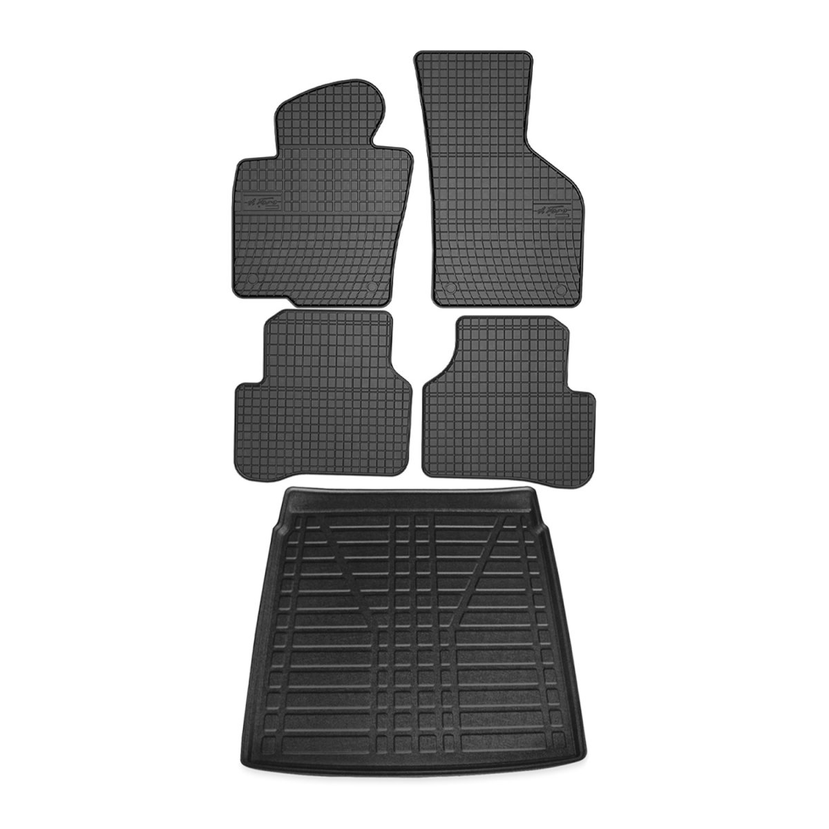 Volkswagen Passat B6 Floor-Trunk Mats - Omac - El-Toro & YPS - Black - '06-'10